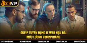 OKVIP Tuyển Dụng IT WEB Hậu Đài: Mức Lương 2000$/Tháng